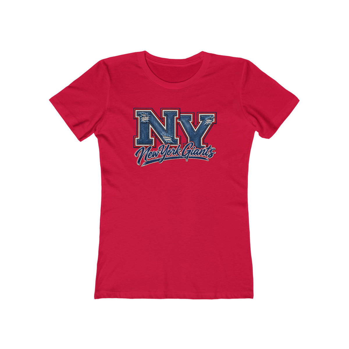 Giants: Women's Denim NY Logo Tee