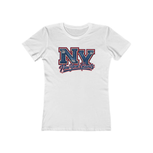 Giants: Women's Denim NY Logo Tee
