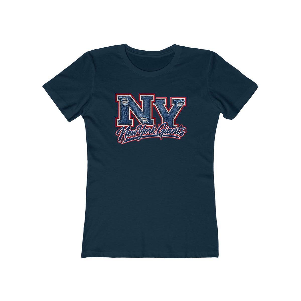 Giants: Women's Denim NY Logo Tee